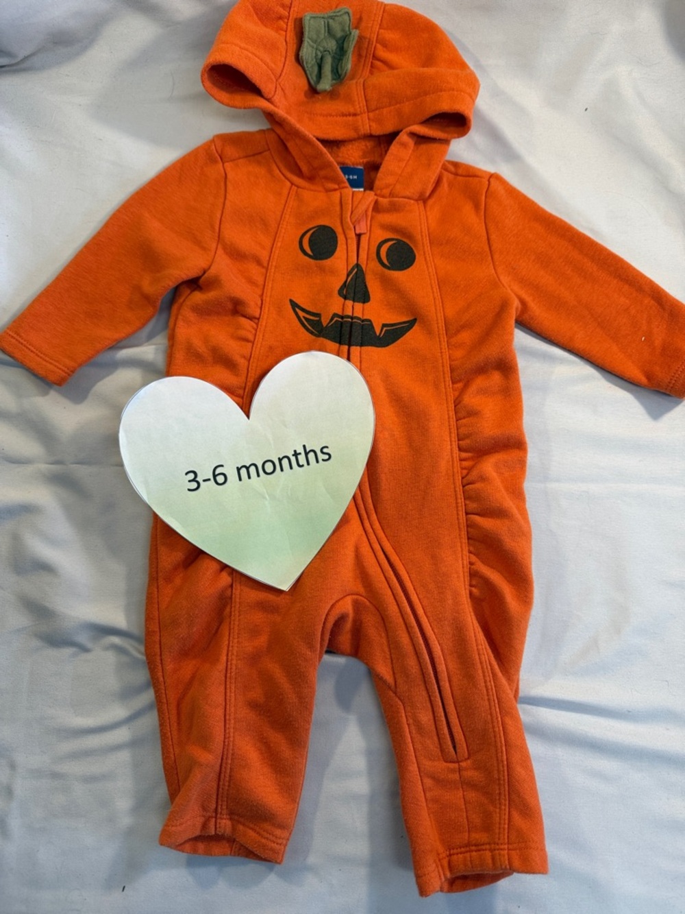 Old Navy - Halloween pumpkin costume romper one piece bunting bag.  Size 3-6 mo